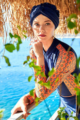 Adasea Burkini Lycra Swimsuit 4357 Voile Fashion